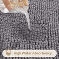 thumbnail image 4 of Alfombras de baño HOMEIDEAS, 3 piezas, ultrasuaves y antideslizantes (gris), 4 of 7