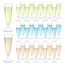 TINANA Plastic Champagne Flutes 40 Pack, 5 Oz Clear Disposable Champagne Glasses with Stem, Shatterproof BPA-Free Wine Glass Cups for Wedding, Party & New Year’s Eve