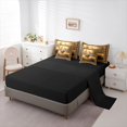 thumbnail image 3 of Manfei Sunset Elk Patch 7 Pieces Full Size Bedding Sets,Rustic Pine Check Full Size Bed in a Bag,Golden,Black Reversible, 3 of 7
