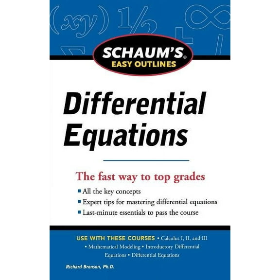 Schaum's Easy Outline of Differential Equations, Revised Edition, (Paperback)