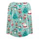 thumbnail image 5 of Pntutb Mujer Casual Suelto Cuello Redondo Botón Manga Larga Estampado De Navidad Top Pntutb Pntutb-6263, 5 of 5