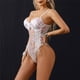 thumbnail image 5 of Gibobby Lenceria mujer sexy Bragas de satén para mujer, sexy, con costuras de cinta, sin espalda, lencería erótica(Blanco, G), 5 of 5