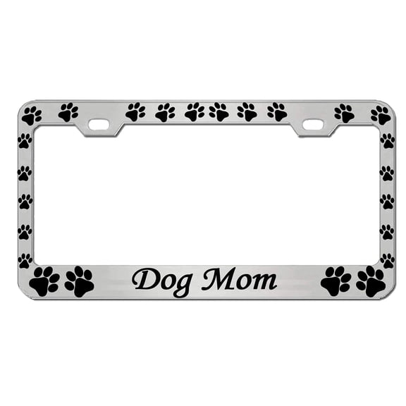 Dog Mom Dog Lovers Car License Plate Frame Auto Tag Holder/Car Accessories Auto License Plate Frame