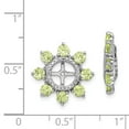 thumbnail image 3 of FB Jewels Sterling Silver Rhodium Diam. & Peridot Earring Jacket, 3 of 3