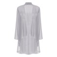 thumbnail image 1 of Oyolan Gilets Kimono pour Femmes en Mousseline Transparente, Cache-Maillots Décontractés Amples, Boléro Ouvert à l'Avant, Manteau Gris TG, 1 of 5