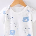 thumbnail image 4 of KPOPLK Summer Newborn Infant Boy Outfit Mamas Baby Boy Clothes Boy Oversized Romper Shirts Short Sleeve Onesie Size 0-3 Months,White, 4 of 5