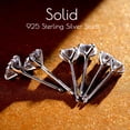 thumbnail image 4 of AllenCOCO 3 Pairs Solid 925 Silver Cubic Zirconia Earring Set for Women White Gold-Plated 4-Prong Studs Earrings for Women Hypoallergenic,Round Clear CZ 4mm,5mm,6mm, 4 of 7