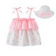 thumbnail image 2 of Vestido de princesa con falda y sombrero para niña pequeña, estampado bonito de verano, 2 of 8