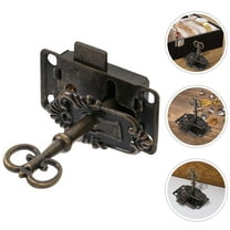 GAXIRE Iron Cabinet Lock with Key, Cupboard Lock Set for Home, Office, Drawer, and Door Security