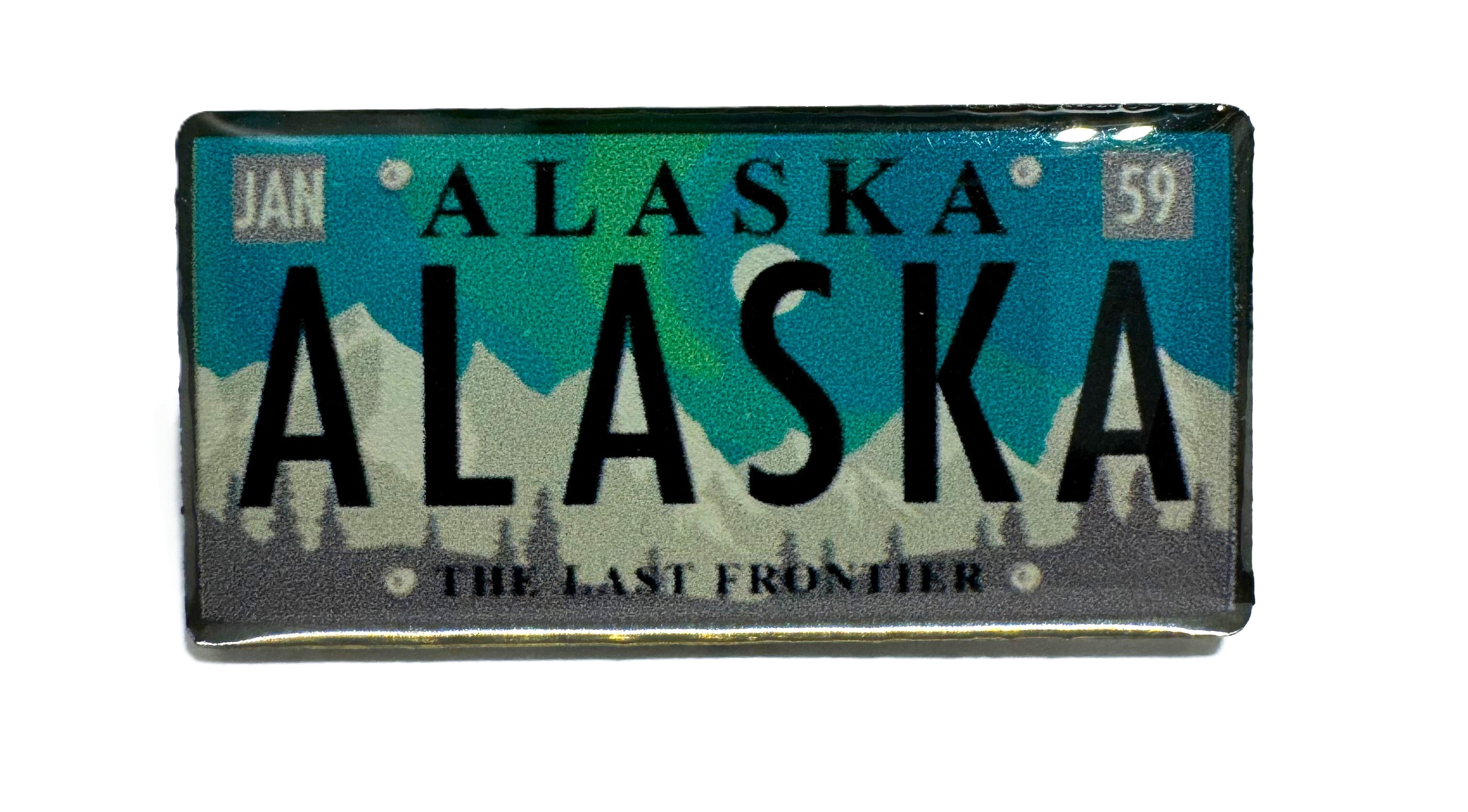 Alaskagift Ak Pin Aurora License Plate