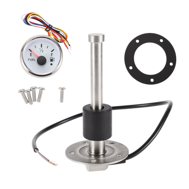 Kit de Unidad de Envío de Combustible y Medidor Unique Bargains Longitud 130mm Unidad de Envío de Combustible para Barcos Unidad de Envío de Combustible Marino Tono Plateado 1 Juego 240-33 Ohm
