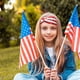 thumbnail image 4 of RKSTN patriotic headband Flag Headband Style Streak And Star Art Print Back Elastic Hair Accessory Knotted Bandana Extra Long Hair Elastic Orchestra One Size, 4 of 8