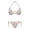 Colorful Floral Print, variant on Leopard Pattern Two Piece Bikini Set Quick Drying Plus Size Adjustable Tie Side Halter Swimwear Comfortable Summer Beach Bathing Suit