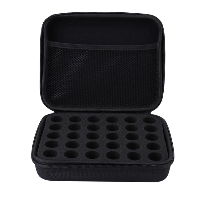 Btafrte Estuche para Aceites Con Almacenamiento Con Inserto para 30 Botellas 10 ML (negro)