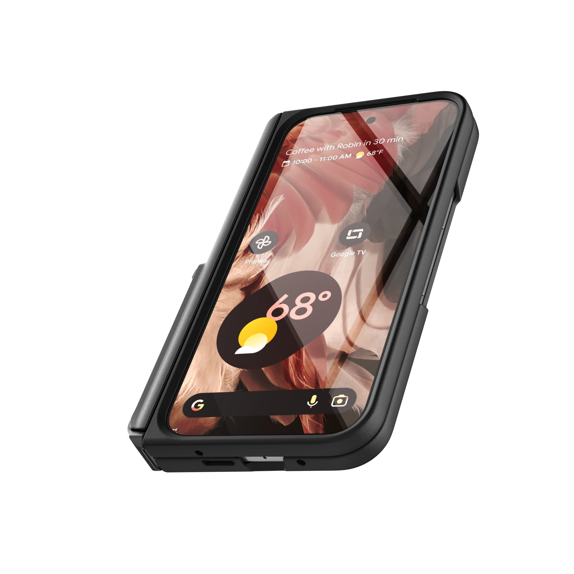 Encased Belt Case for Google Pixel 9 Pro Fold with Holster Clip (Slimshield Series) Durable Kickstand Case with Hinge Protection & Built-in Exterior Screen Protector (Black)