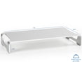 thumbnail image 2 of VIVO Silver Aluminum 16" Monitor Riser Ergonomic Desktop Stand Desk Organizer, 2 of 7