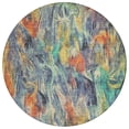 thumbnail image 2 of Addison Rugs Chantille Indoor/Outdoor Transitional Abstract Denim Machine Washable Round Rug, 8' x 8', 2 of 8