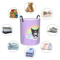 thumbnail image 6 of Large Laundry Basket with Handle, Kuromi and My Melody Collapsible Laundry Hamper, Dirty Clothes Storage Basket for Living Room, Bathroom, Bedroom, College Dorm, 6 of 7