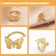 thumbnail image 4 of COMPUKAS 1Par Aretes Cuff Clip on Dorados Sin Perforación Estilo Para Mujer, 4 of 8