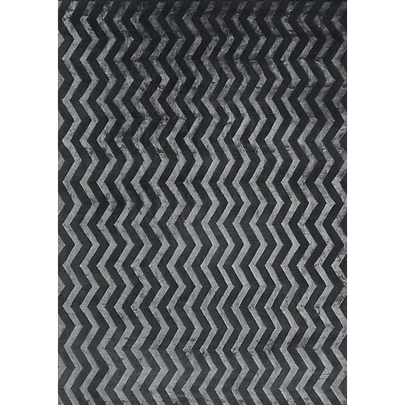 Ahgly Company Machine Washable Indoor Rectangle Industrial Modern Gunmetal Green Area Rugs, 5' x 7'