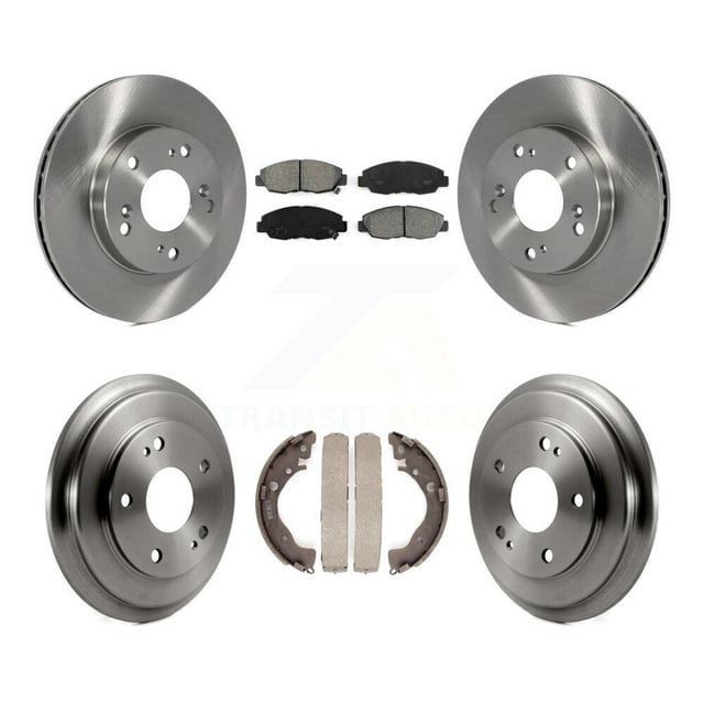 Transit Auto Front Rear Disc Brake Rotors Semi-Metallic Pads and Drum Kit for Car Honda Civic K8S-103243