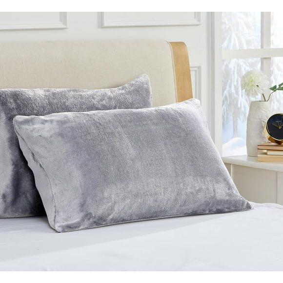 Ensemble de Taies d'Oreiller Zippées en Micro-Polaire / Taies d'Oreiller en Velours Ultra Doux / Taies d'Oreiller et Couvre-Oreillers Doux / Matériau en Velours de Flanelle