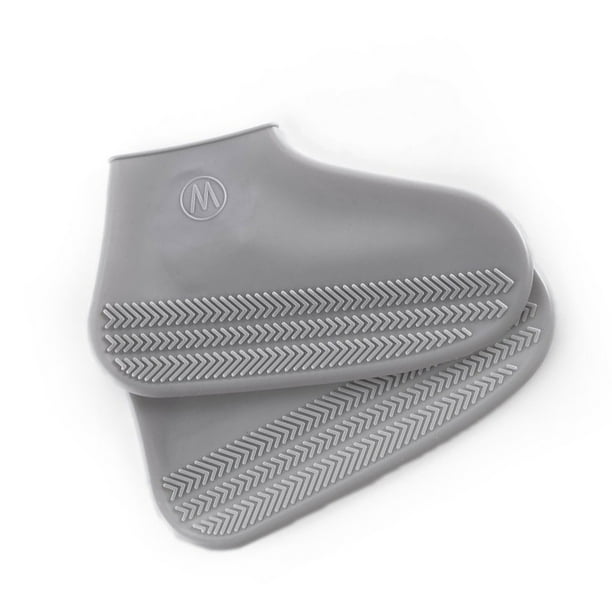 Billuyoard 1 par de fundas de silicona reutilizables para zapatos S/M/L, cubiertas impermeables para zapatos de lluvia, para acampar al aire libre, botas de Paraguas de lluvia Gris METRO Billuyoard HA005720-14