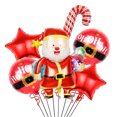 thumbnail image 3 of Globos navideños inflables de pie, Papá Noel, muñeco de nieve, juego de globos de papel de aluminio, suministros de decoración, decoración de Año Nuevo 2025, 3 of 5