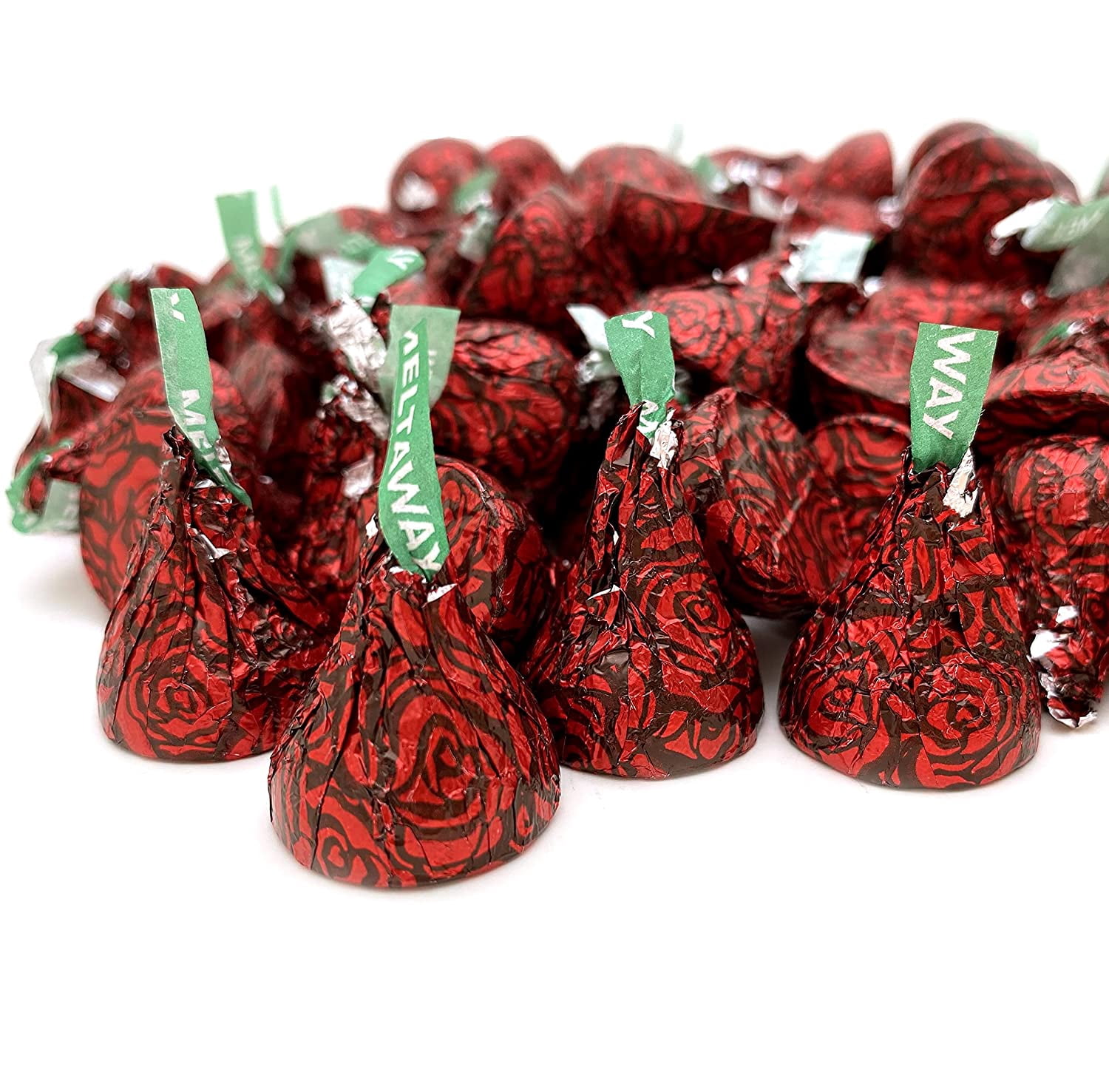 HERSHEY'S KISSES Roses Milk Chocolate Meltaway Center Candy - Bulk Pack, 2 Pounds