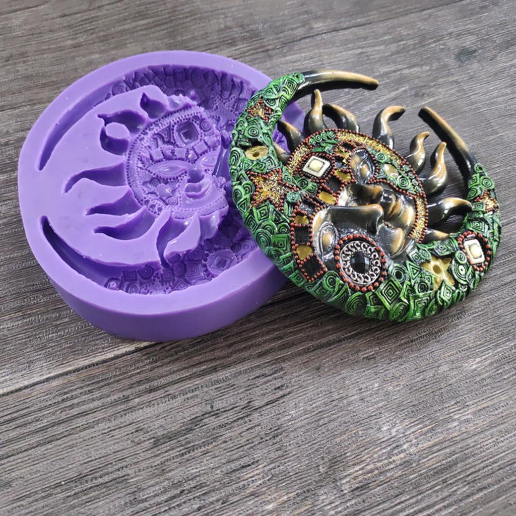 Osdhezcn Moon for Sun Shape Silicone Mold Resin Beauty Mold for Jewelry Making