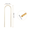 thumbnail image 2 of Unique Bargains Garden Plant Support Trellis Rings 13'x4' Iron Stake Bracket U Shape Gold Tone 1 Pack, 2 of 5