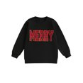 thumbnail image 2 of Mommy and Me Christmas Matching Outfits Merry Letter Sweatshirt Embroidery Crewneck Pullover Tops, 2 of 10
