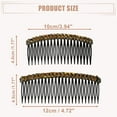 thumbnail image 7 of Unique Bargains 2 Pcs Rhinestone Side Hair Combs 20 Teeth 24 Wide Teeth Slide Combs Champagne 3.94"x1.77"(L*W), 7 of 7