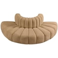 thumbnail image 4 of Meridian Furniture Arc Camel Velvet Modular Sectional, 4 of 7
