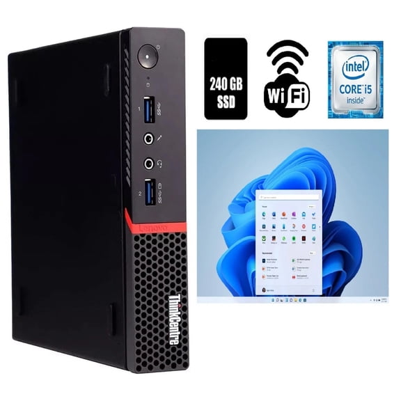 Pre-Owned LENOVO M700 TINY Intel Core i5-6500T 2.50 GHz, 8GB, 256GB SSD, Win 10 Home