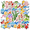 1A-35pcs, variant on 35pcs Colorful Animal Stickers PVC Kids Stickers Toy Ocean Creature Stationery Stickers for Laptops Suitcases