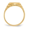 thumbnail image 2 of 14K Yellow Gold Ring Band Signet 12.5x10.5mm Open Back Men's, Size 8, 2 of 5