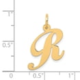 thumbnail image 3 of 14k Yellow Gold Medium Fancy Script Initial R Charm, 3 of 4