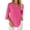 Rose Red, variant on Women Blouses Dressy Casual 1/2 Sleeve Tops Business Work Chiffon Office V Neck Shirts White L