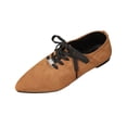thumbnail image 3 of Willtoo Women's Pointed Toe Lace Up Flats Soft Faux Suede Casual Oxford Shoes, Comfort Low Flat Walking Dress Shoes for Daily Work, 3 of 5