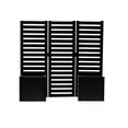 thumbnail image 6 of Privacy Screen with Planter Box - 3-Panel Freestanding Outdoor Room Divider, 51x70x31 Inch Metal Garden Fence with 4 Self-Draining Raised Garden Beds for Patio Deck Yard, 6 of 8