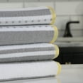 thumbnail image 4 of Freshee 4-Piece Bath Towel Set, Grey Stripe - Featuring Intellifresh Antimicrobial Technology, 4 of 6