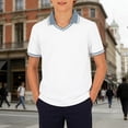 thumbnail image 2 of Boys Active Short Sleeve Polo Shirt Breathable White Active Performance Tennis Shirts for School Uniform 13-14 Years, 2 of 6