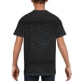 thumbnail image 5 of Wukai Black Glitter Youth Unisex Short Sleeve T-Shirt for Boys, Girls, Teens, and Kids-X-Large, 5 of 7