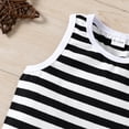 thumbnail image 6 of LNMQLPDBS Unisex Baby Short Sets Sleeveless Striped Summer Vest Tank Top & Shorts 2pcs Casual Outfits Toddler Gym Shorts Baby Girl Loose Soft Breathable Clothes for Sun Day Black 2-3 Years, 6 of 9