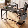 thumbnail image 5 of Edx L Shaped Computer Desks, 50 Inch Gaming Table, PC Writing Workstation for Home Office, Dorm and Small Spaces, Black, 5 of 9