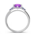 thumbnail image 4 of 2.20 Carat Forme Ronde Améthyste & Saphir Bleu Nouvelle Bague de Proposition de Conception pour Son 14K Or Blanc Taille 11.5 par Diamond-Capitals, 4 of 7