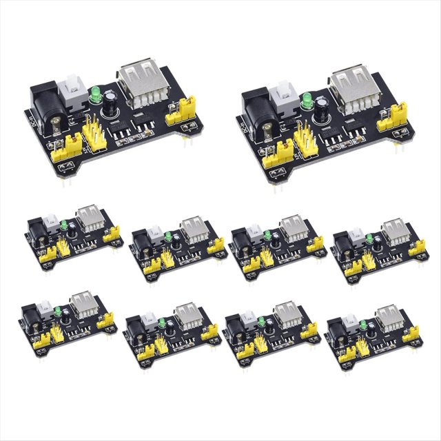10 Piezas para MóDulo de Fuente de AlimentacióN de Placa de Pruebas MB102 de 2 VíAs 3,3 V 5 V para MóDulo de Placa de Pruebas MB102