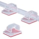 thumbnail image 1 of 50 clips para cables, organizador de cables adhesivo, gestión de cables resistente y duradera para coche, oficina y hogar, transparente, 1 of 5