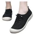 thumbnail image 4 of Viluyesy Womens Flat Sneaker, Soft Sole Round Top Mesh Breathable Causal Active Shoes Black US7, 4 of 5